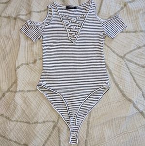 Cold shoulder bodysuit